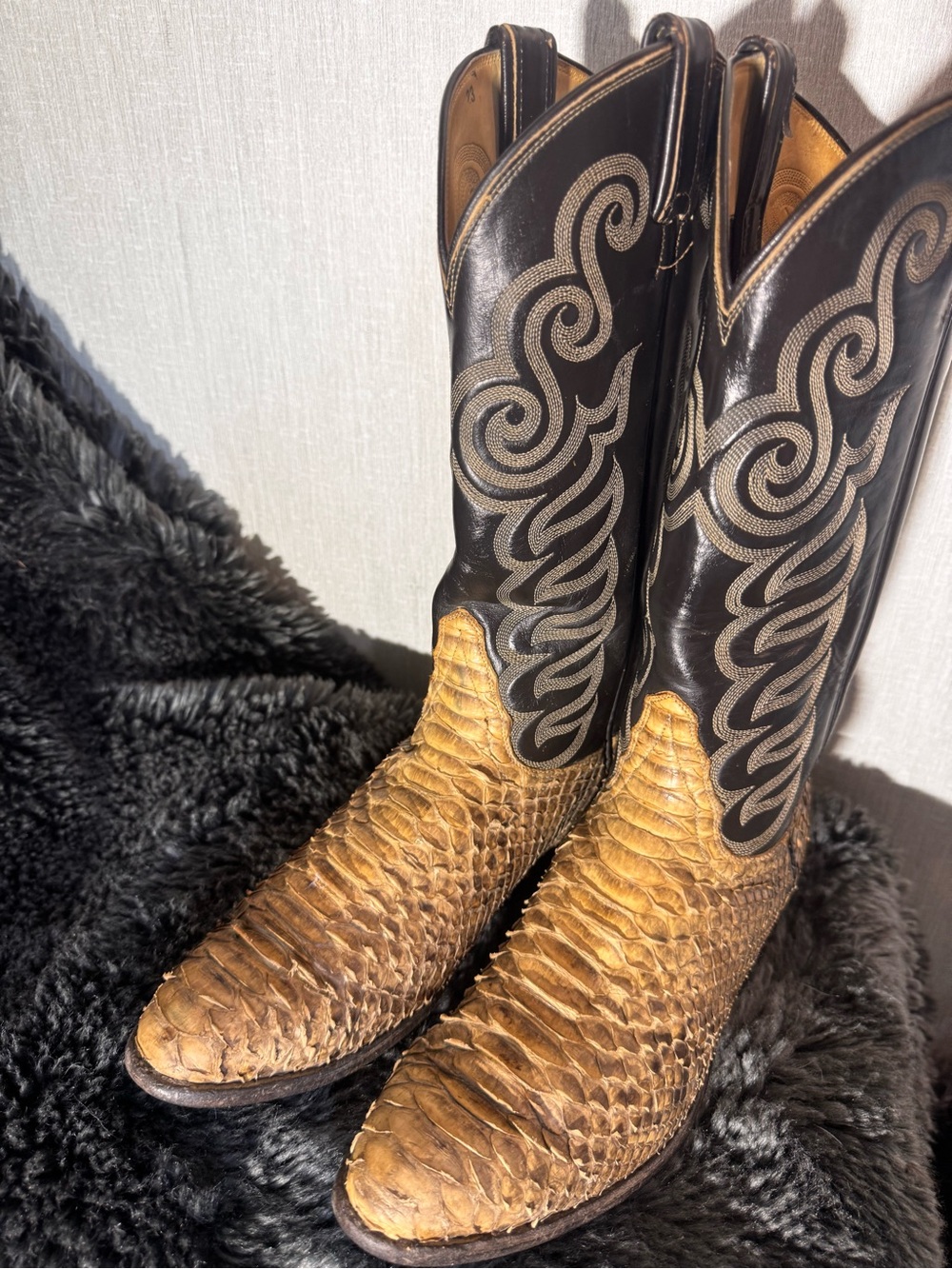 Vintage Men’s Tony Lama Black Label 83’ Cowboy Boots Style #8114 Mens 9.5D